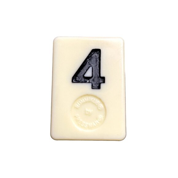 Pressman Rummikub Black4 Tile Original Replacement Game Piece Smooth Back u - Picture 1 of 2